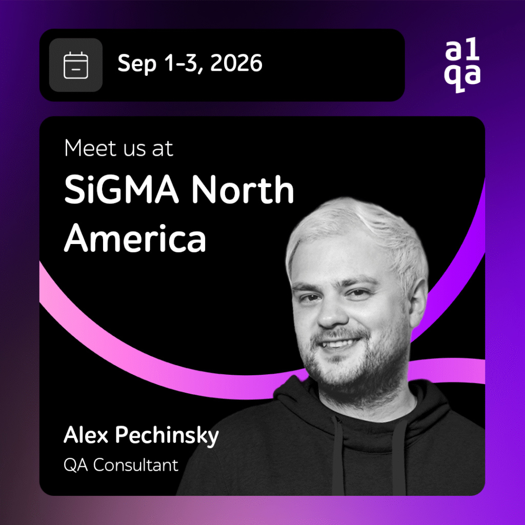 Alex Pechinsky, consultor de QA de a1qa, en SiGMA North America 2026